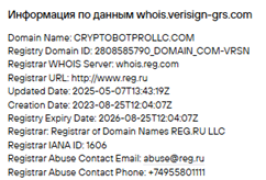 CryptoBOTpro LLC - возраст домена
